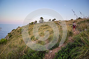 Mountain path in Serra de Tramuntana mountain range on Mallorca, Balearic Islands, Spain