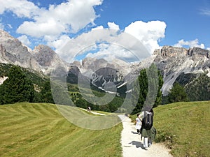 Mountain path under the Odle group