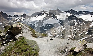 Mountain pathway in Silvretta mountain range