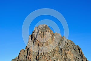 Mountain Peak against a blue sky, Mount Kenya