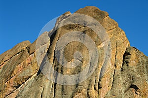 Mountain peak against blue sky in national park