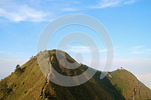 Mountain peak Andong on sunny day