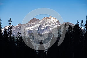 Mountain peak in the cascade range