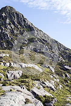 Mountain peak and cliffs at the conor pass photo