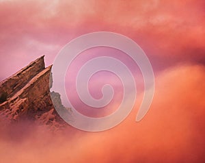 Mountain Peak and Clouds