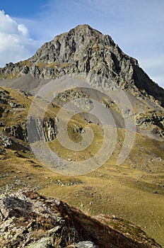 Mountain peak d'Arrious in the Atlantic Pyrenees