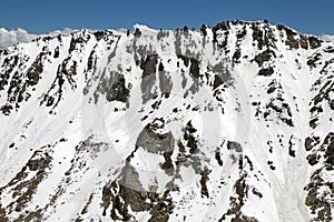 Mountain peak at the Khardung Pass, Ladakh, India