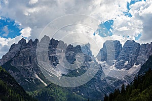 Mountain Peak of Monte Cristallo - Sesto Dolomites Italian Alps photo