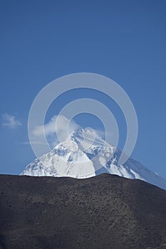 Mountain peak with morning light in Nepal, landscape photography