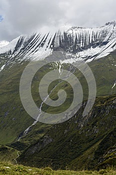 Mountain peak near the dam Mooserboden