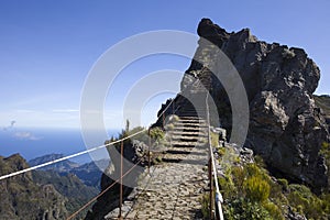 Mountain peak Pico do Arieiro at Madeira island, Portugal