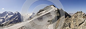 Mountain Peak `Piz Corvatsch`, Graubunden, Swiss alps, Switzerland photo