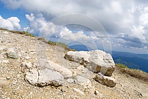 Mountain peak with some rocks