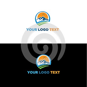 Mountain Peak Sunrise Logo design