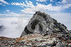 Mountain peak view from Krivan in slovakia