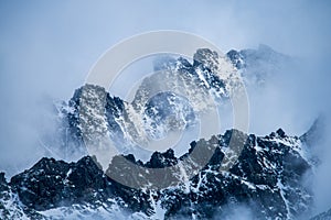 Mountain peak view from Krivan in slovakia