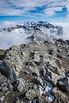 Mountain peak view from Krivan in slovakia