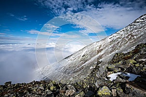 Mountain peak view from Krivan in slovakia