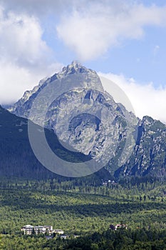 View on mountain Peaks and alpine Landscape of the High Tatras, Slovakia