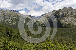 View on mountain Peaks and alpine Landscape of the High Tatras, Slovakia