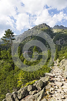 View on mountain Peaks and alpine Landscape of the High Tatras, Slovakia