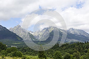 View on mountain Peaks and alpine Landscape of the High Tatras, Slovakia