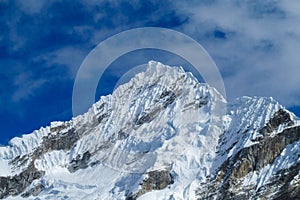 Mountain peaks of Andes in Huascaran