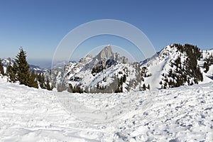 Mountain peaks in the bavarian alps