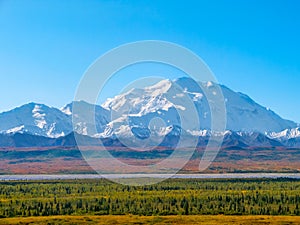 Mountain peaks in Denali National Park, Alaska