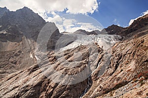 Mountain peaks in French Alps, Ecrins, France