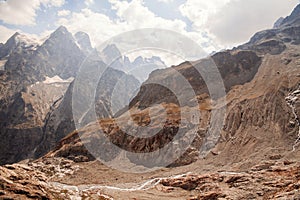 Mountain peaks in French Alps, Ecrins, France