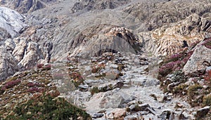 Mountain peaks in French Alps, Ecrins, France