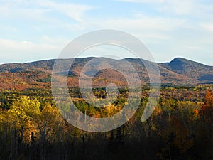 Mountain peaks in full color during Fall in the ADK