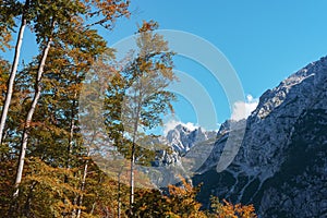 Mountain peaks in Logar valley, Logarska Dolina, Slovenia