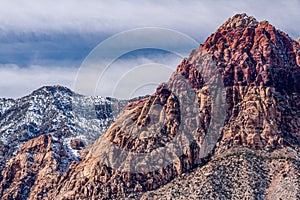 Mountain peaks in Red Rock Canyon, Nevada, USA