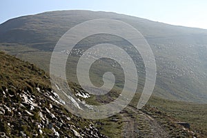 Mountain peaks, skyline landscape