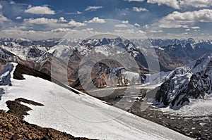 Mountain peaks in Tajikistan