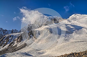 Mountain peaks in Tajikistan