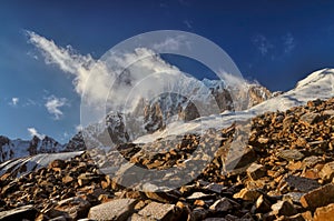 Mountain peaks in Tajikistan