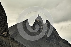 Mountain peaks at Vestrahorn, Stokksnes, Iceland