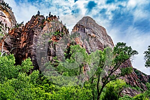 Mountain Peaks in Zion National Park, Utah.