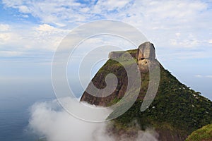 Mountain Pedra da GÃÂ¡vea in clouds, Rio de Janeiro photo