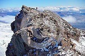 The Mountain people one Armenia. The highest heak Aragats