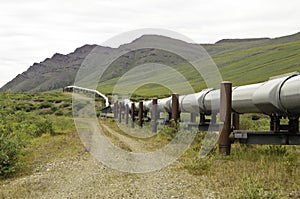 Mountain pipeline view