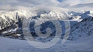 Mountain Pirin Peaks in Winter