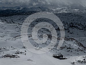 The mountain plateau of Dachstein-Krippenstein