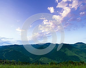 Mountain plateau landscape