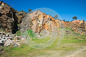 Mountain quarry rocks in Greenmount National park