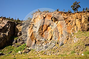 Mountain quarry rocks in Greenmount National park