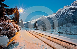 Mountain and Railway